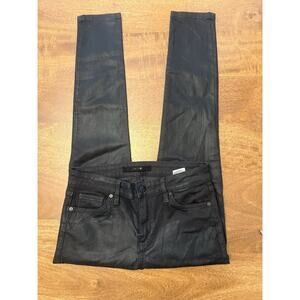 Joe’s Jeans Womens 28 Faux Leather Black Skinny Grunge Goth Y2K Emo‎
